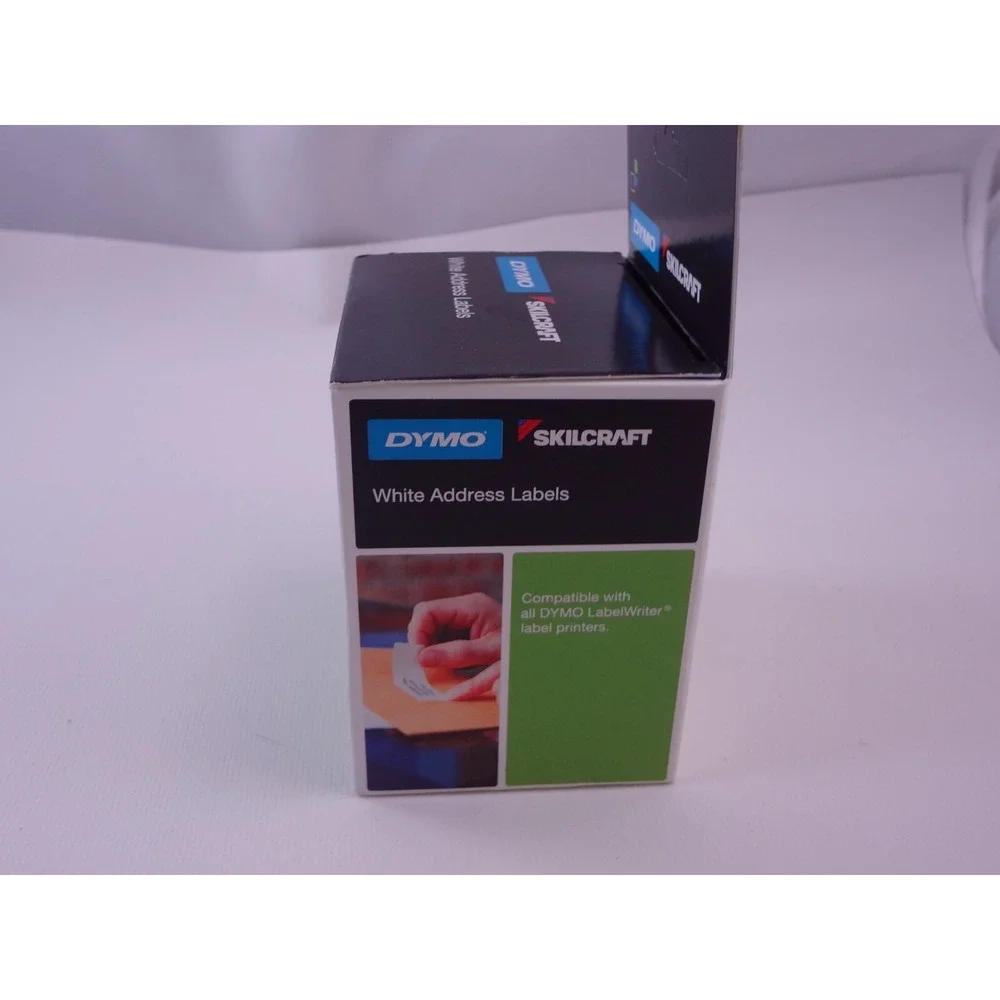 DYMO White Address Labels 2 Rolls of 350 Labels #30252 NEW SEALED 1 1/8